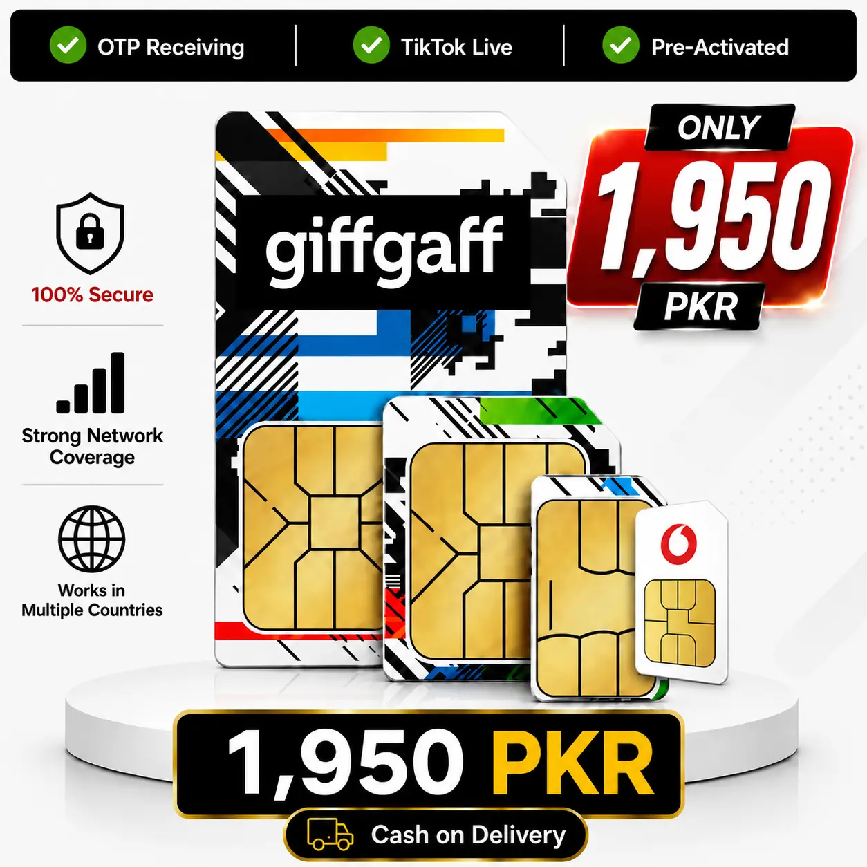Order UK SIM Card online in Pakistan with free delivery all across Pakistan and cash on delivery checkout